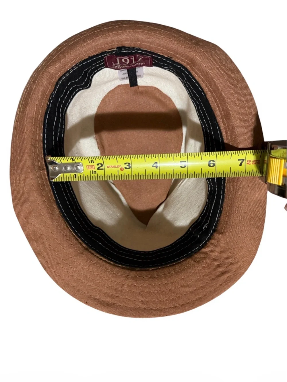 Tan and Brown Straw Fedora Hat